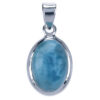 Zilveren hanger met larimar