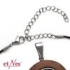 etNox Keltische hanger wolven rvs met hout detail