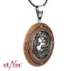etNox hanger slangen rvs met hout zijaanzicht