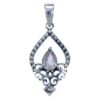 Zilveren fantasyhanger met rozenkwarts