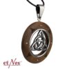 etNox hanger triquetra rvs met hout