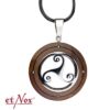etNox hanger triskel rvs met hout
