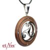 etNox hanger triskel rvs met hout